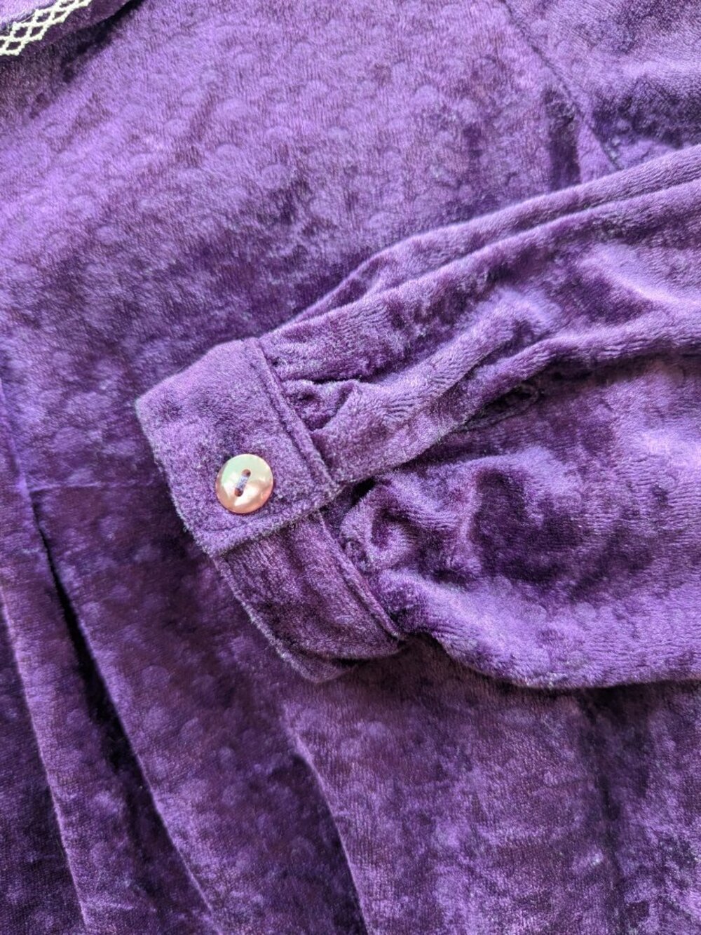 💜Vintage Purple Velvet Painters Smock Costume - Picture 7 of 12